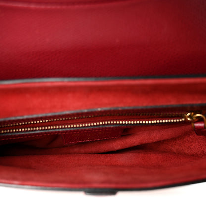 Christian Dior Grained Calfskin Saddle Bag Red 5 of 12