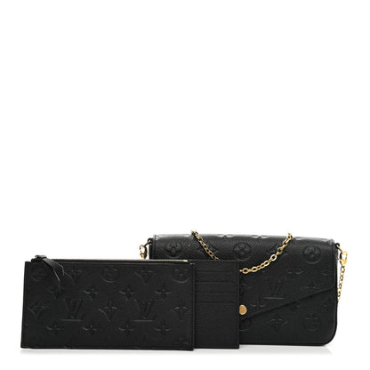 Louis Vuitton Empreinte Pochette Felicie Chain Wallet Black 1 of 12