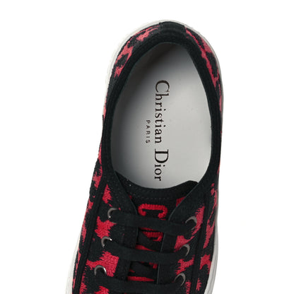 Christian Dior Cotton Mizza Embroidered Walk'N'Dior Low Top Sneakers 36.5 Framboise 8 of 9