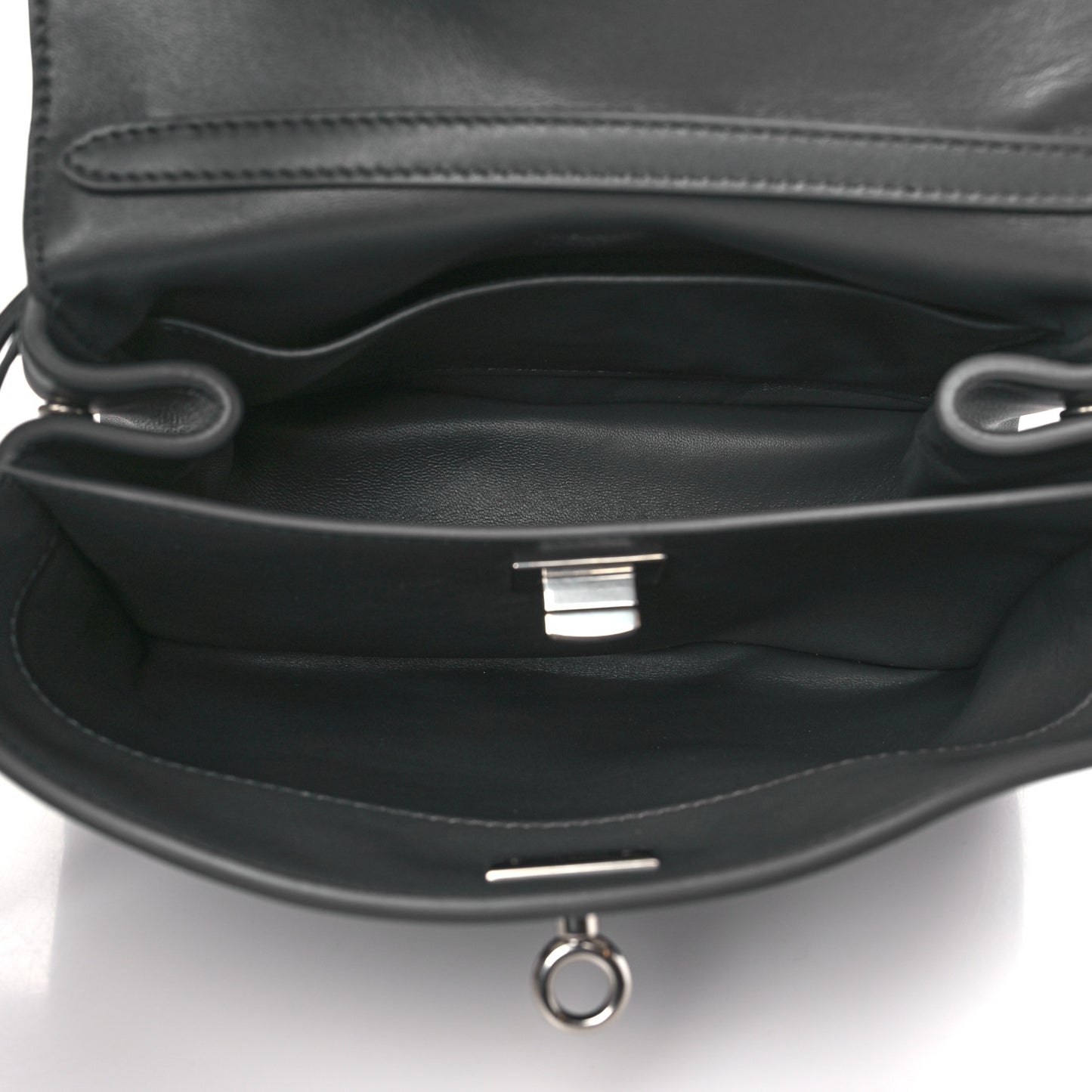 Natural Smooth Calfskin Mini Rodeo Top Handle Handbag Grey