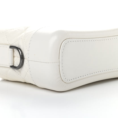 Chanel Aged Calfskin Quilted Small Gabrielle Hobo White 10 of 11
