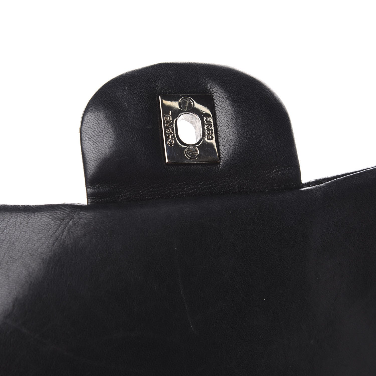 Chanel Lambskin Quilted Jumbo Single Flap Black 13 of 14