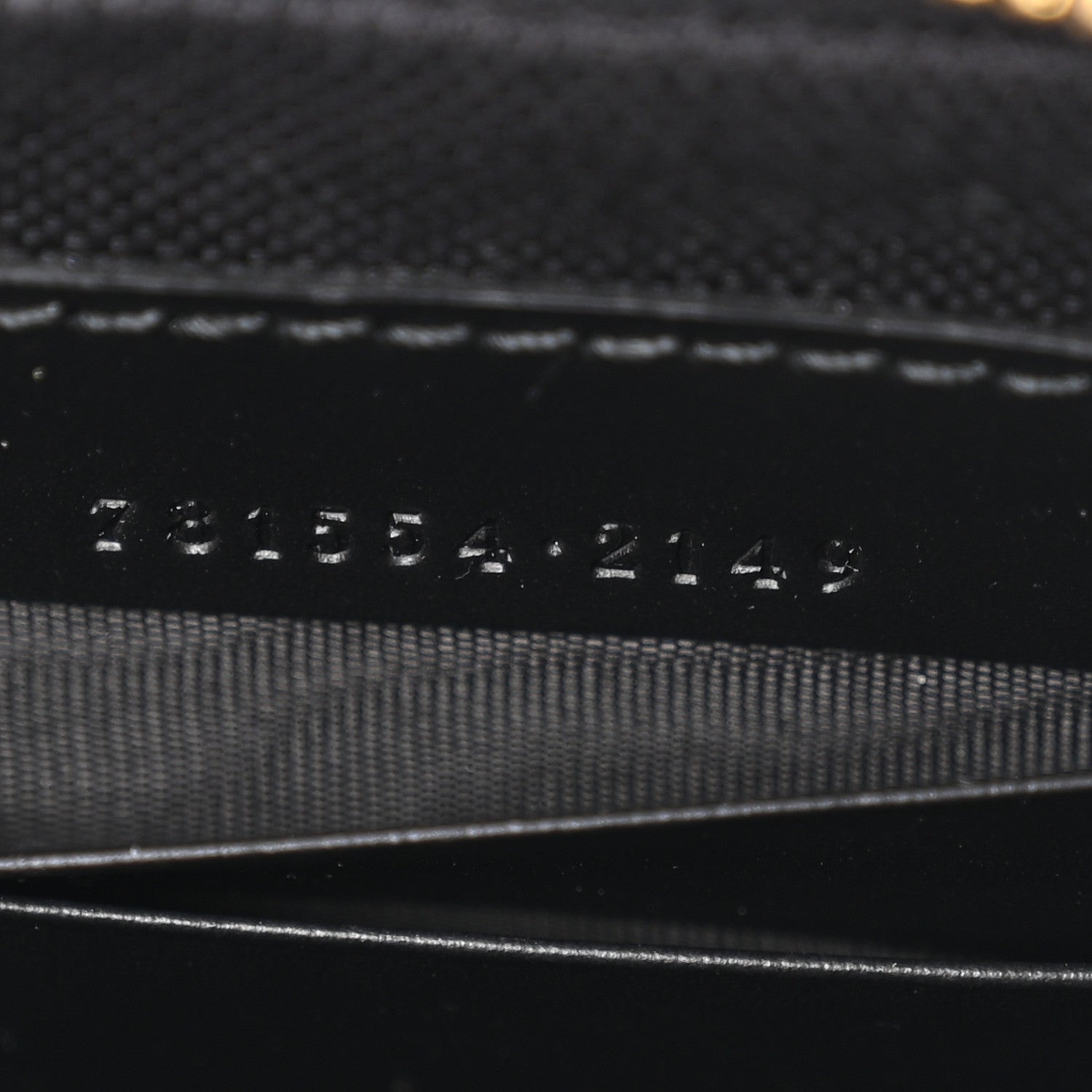 Gucci Calfskin GG Super Mini Debossed Chain Wallet Black 7 of 11