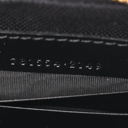 Gucci Calfskin GG Super Mini Debossed Chain Wallet Black 7 of 11