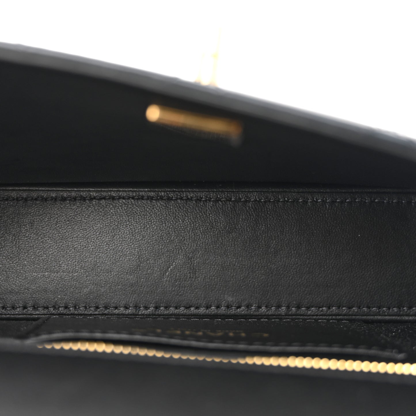 Patent Lambskin Quilted Flap Black