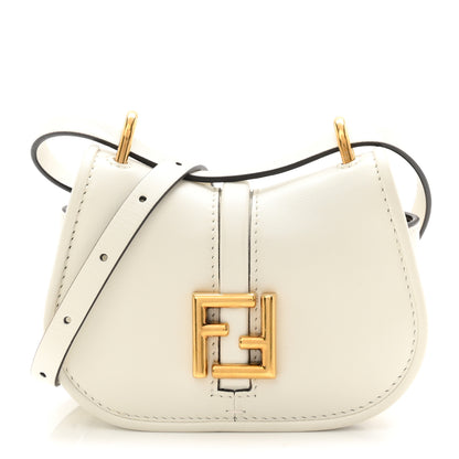 Fendi Vitello Brenta Cher Mini Fendi C'mon White Ice 1 of 10