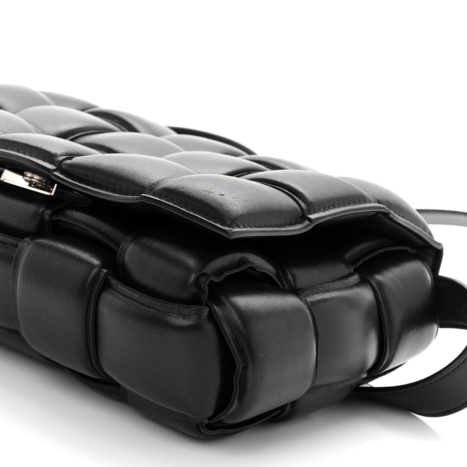 Bottega Veneta Nappa Maxi Intreccio Padded Cassette Crossbody Bag Black 9 of 11