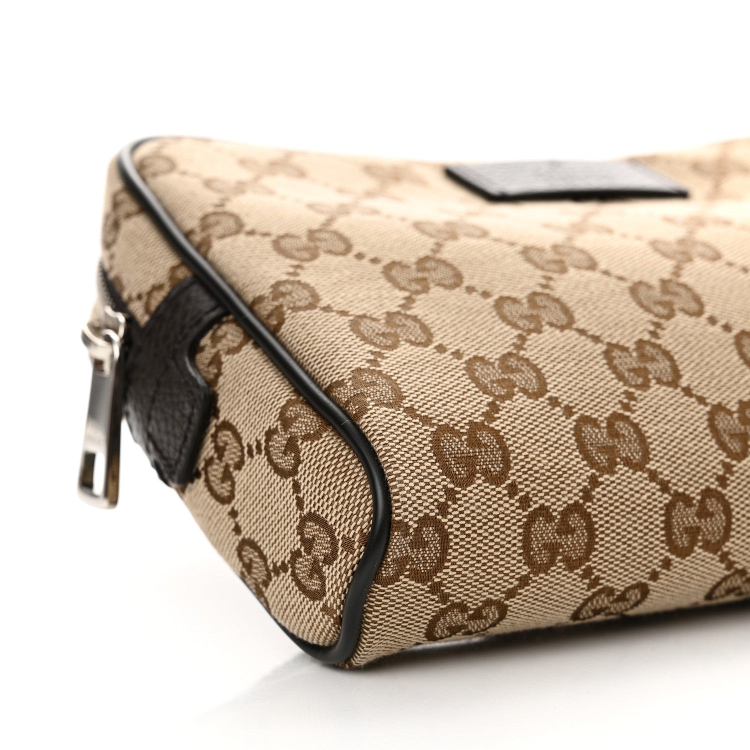 Gucci Monogram Dollar Calfskin Belt Bag Beige Ebony Testa di Moro Marrone Scuro 9 of 11