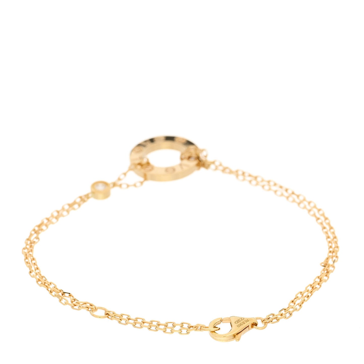 18K Yellow Gold Diamond LOVE Bracelet