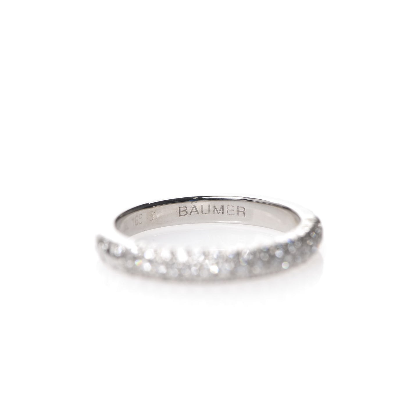 18K White Gold Diamond Band Ring 51 5.75