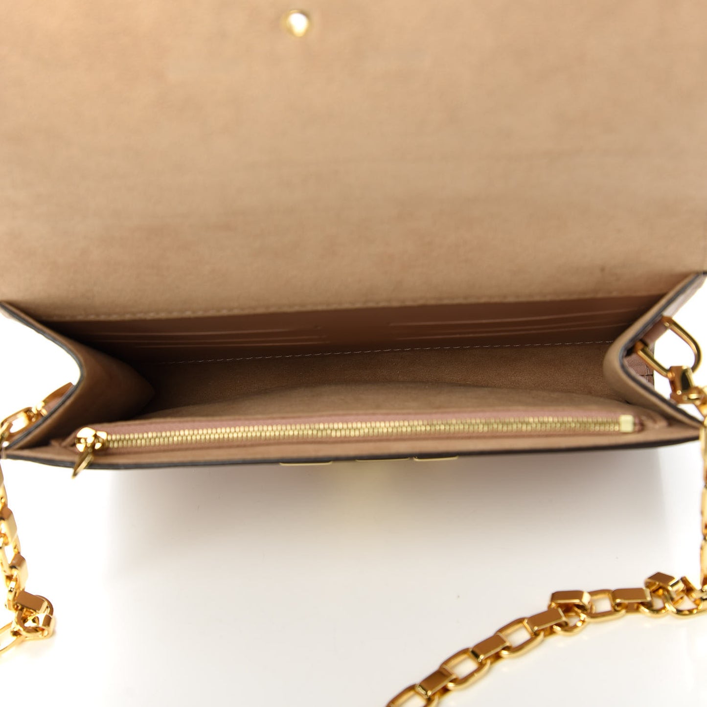 Calfskin Chain Louise GM Nude