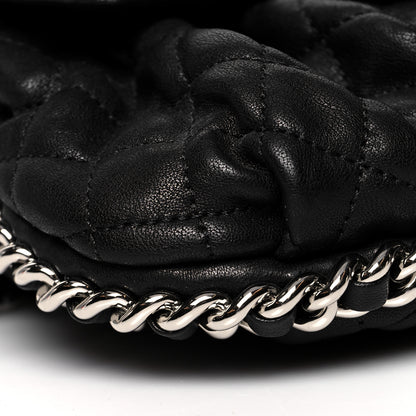 Chanel Washed Lambskin Quilted Mini Chain Around Flap Black 9 of 10