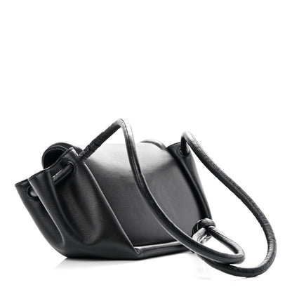 Bottega Veneta Lambskin Small Beak Triangle Flap Shoulder Bag Black 2 of 12