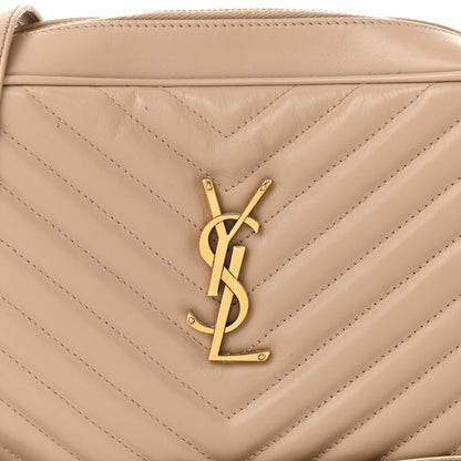 Saint Laurent Calfskin Matelasse Monogram Lou Camera Bag Dark Beige 8 of 13