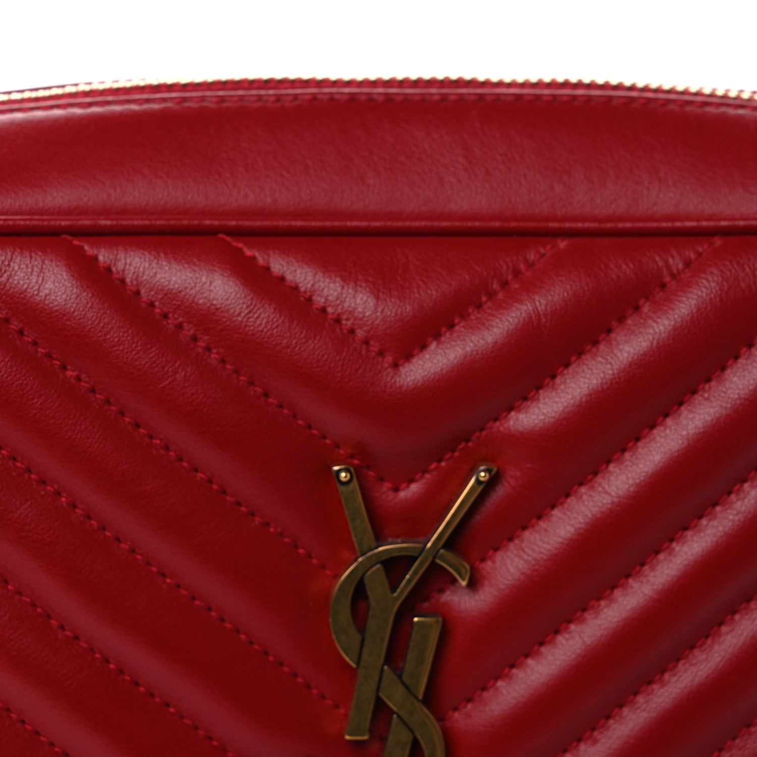 Saint Laurent Calfskin Matelasse Monogram Lou Camera Bag Rouge Eros 8 of 10