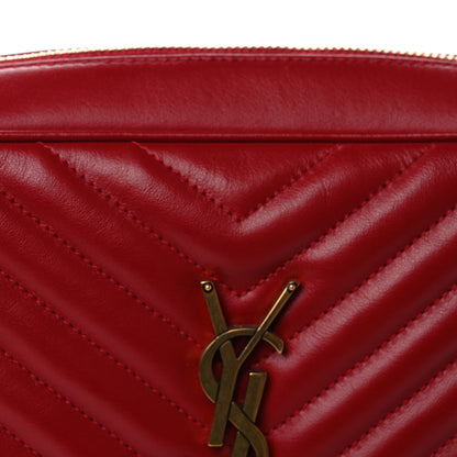 Saint Laurent Calfskin Matelasse Monogram Lou Camera Bag Rouge Eros 8 of 10