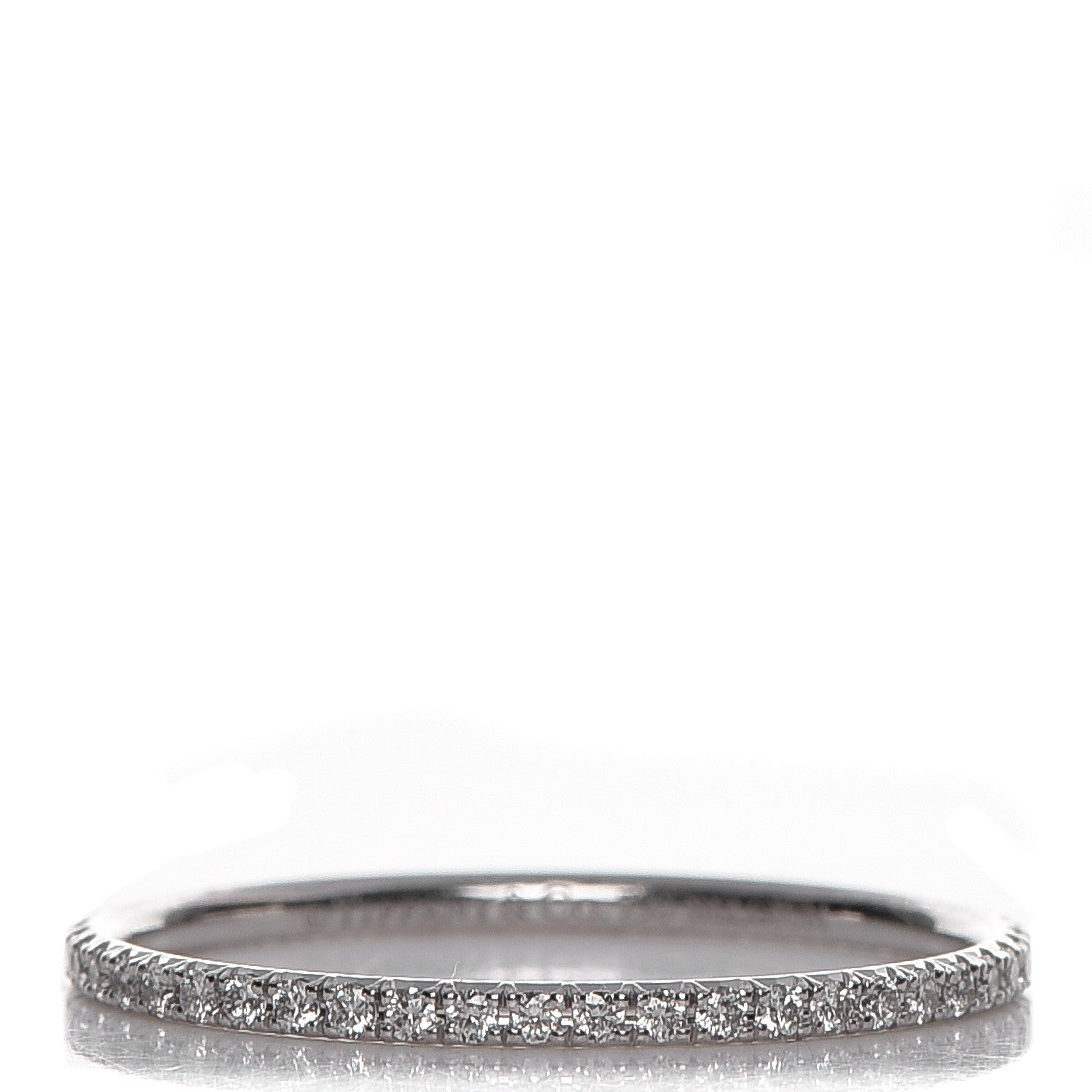 Tiffany 18K White Gold Diamond Metro Ring 9.75 1 of 4