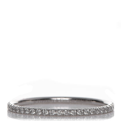 Tiffany 18K White Gold Diamond Metro Ring 9.75 1 of 4