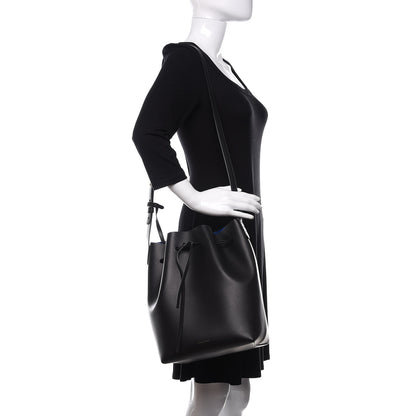 Mansur Gavriel Calfskin Bucket Bag Black Royal 2 of 11