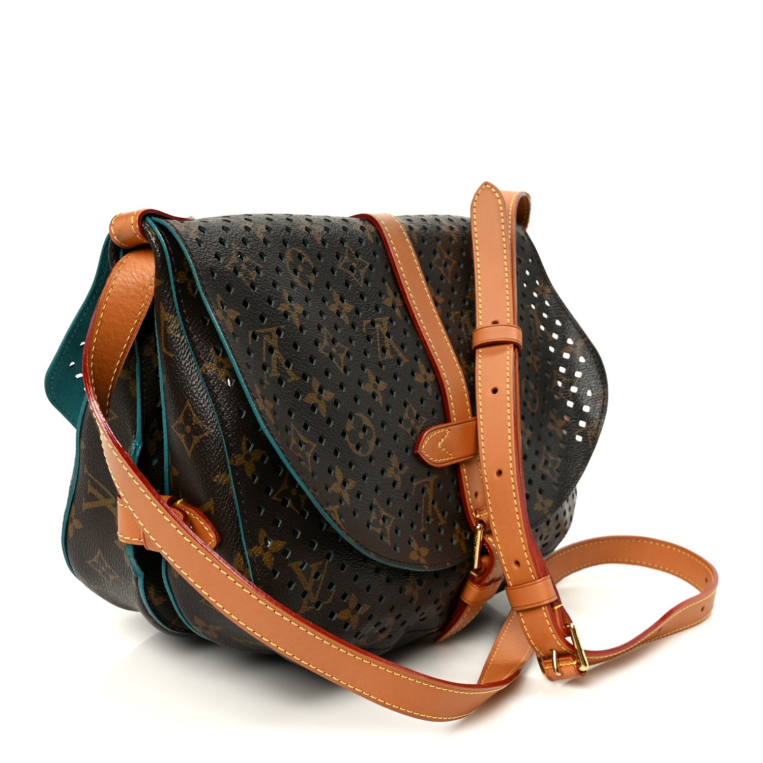 Louis Vuitton Monogram SC Flore Saumur Teal 3 of 10