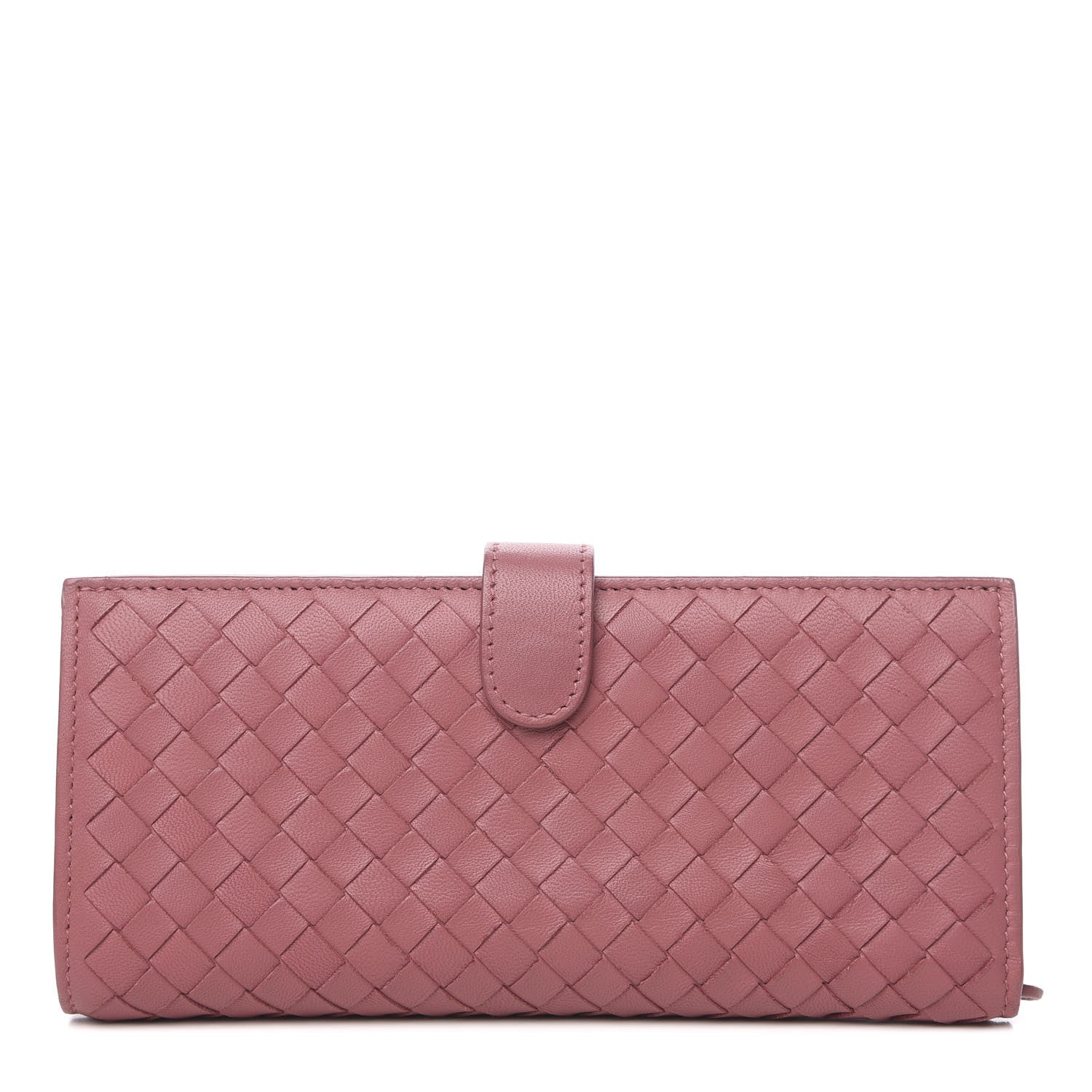 Bottega Veneta Nappa Intrecciato Continental Wallet Rose Pink 1 of 9