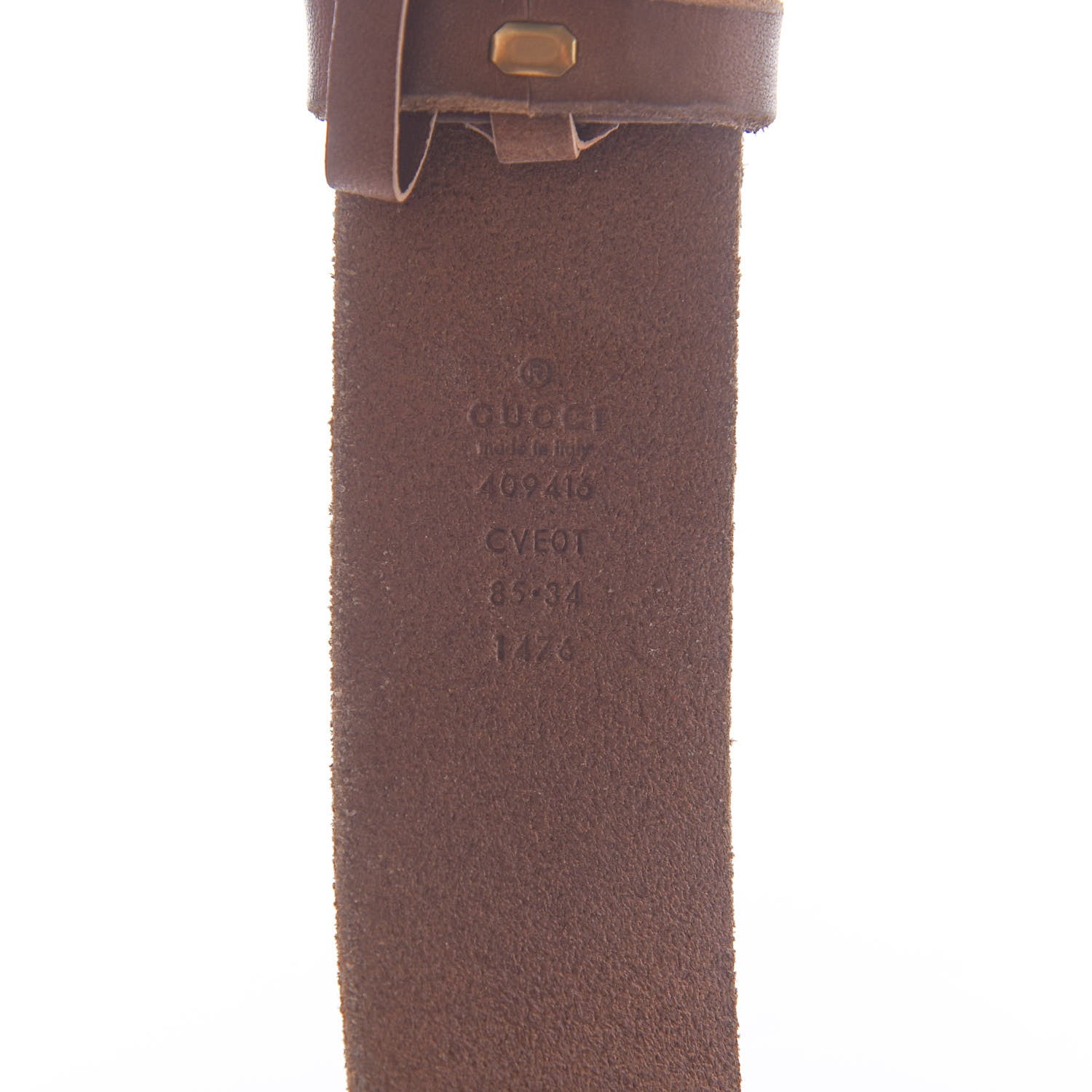 Gucci Faded Calfskin Double G 40mm Belt 85 34 Cuir 2 of 5
