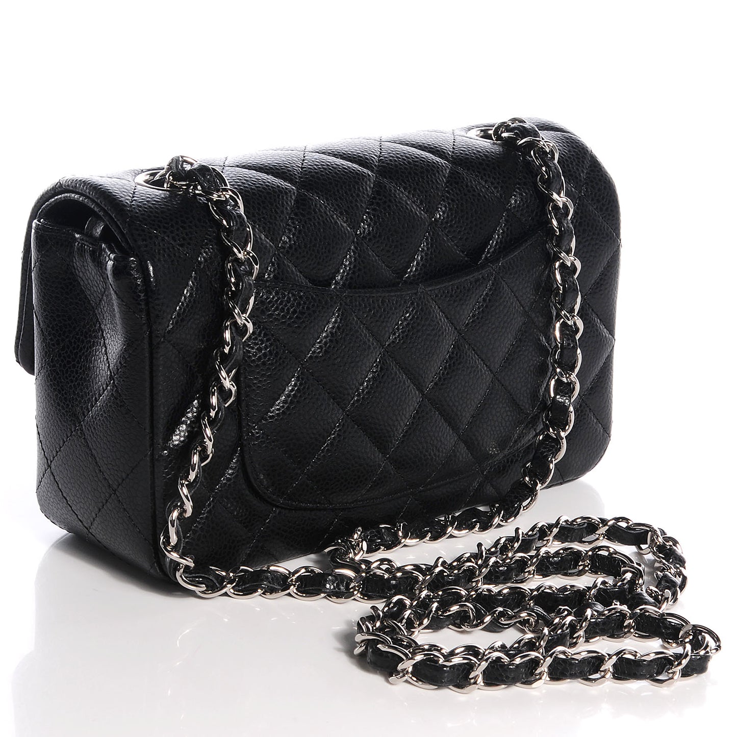 Caviar Quilted Mini Flap Black