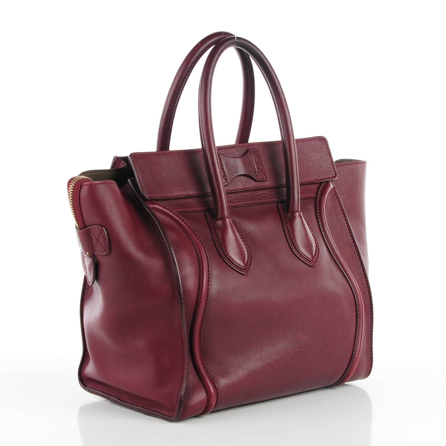 Smooth Calfskin Mini Luggage Burgundy