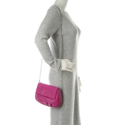 Fendi Vitello Flamingo Enamel Fendista Pouchette Crossbody Magenta 2 of 7