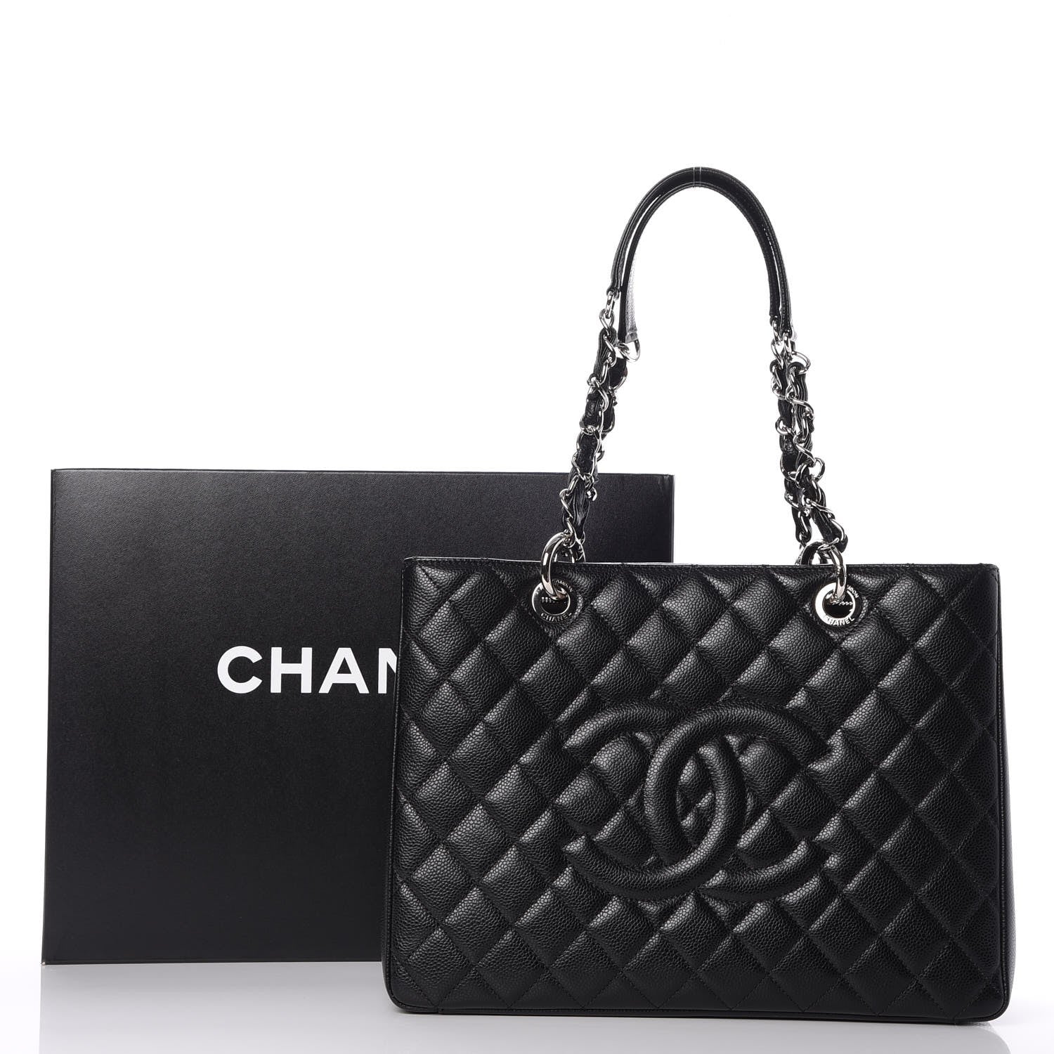 Chanel Caviar Quilted Grand Shopping Tote GST Black 8 of 8