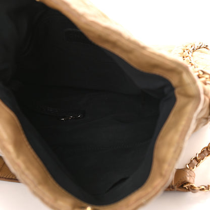 Chanel Calfskin Quilted Medium Chain Me Hobo Beige 4 of 8
