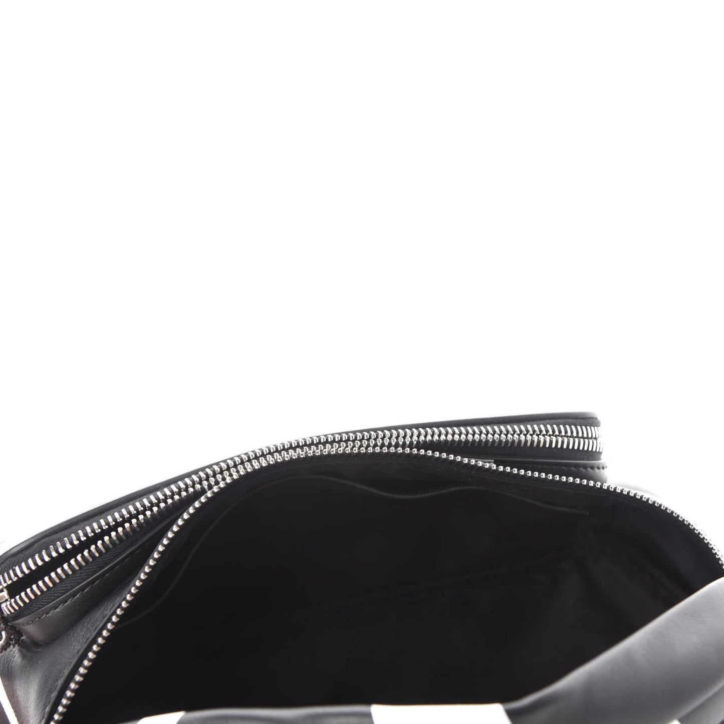 Calfskin Go Logo Belt Bag Black White