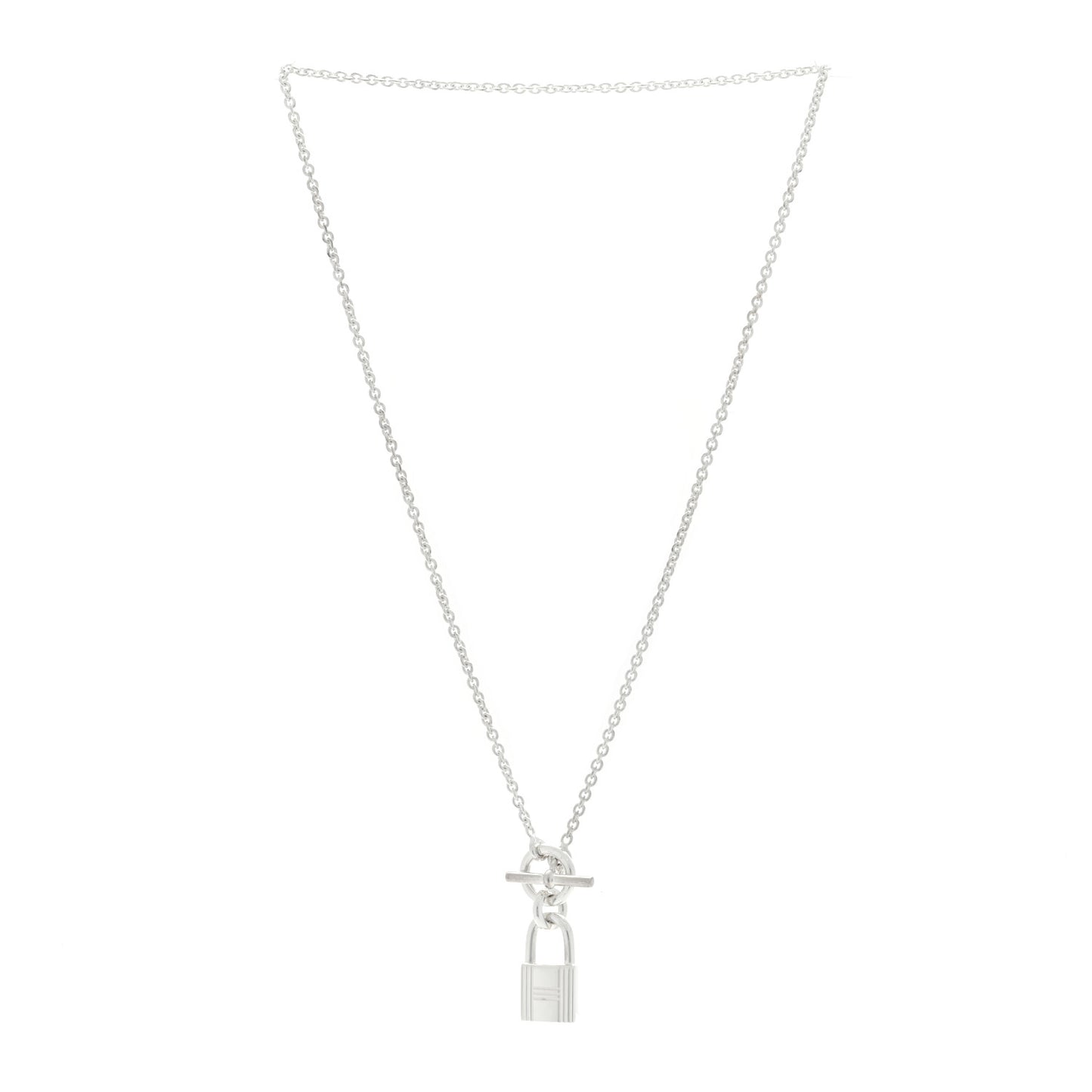 Sterling Silver Cadenas Kelly Lock Pendant Necklace