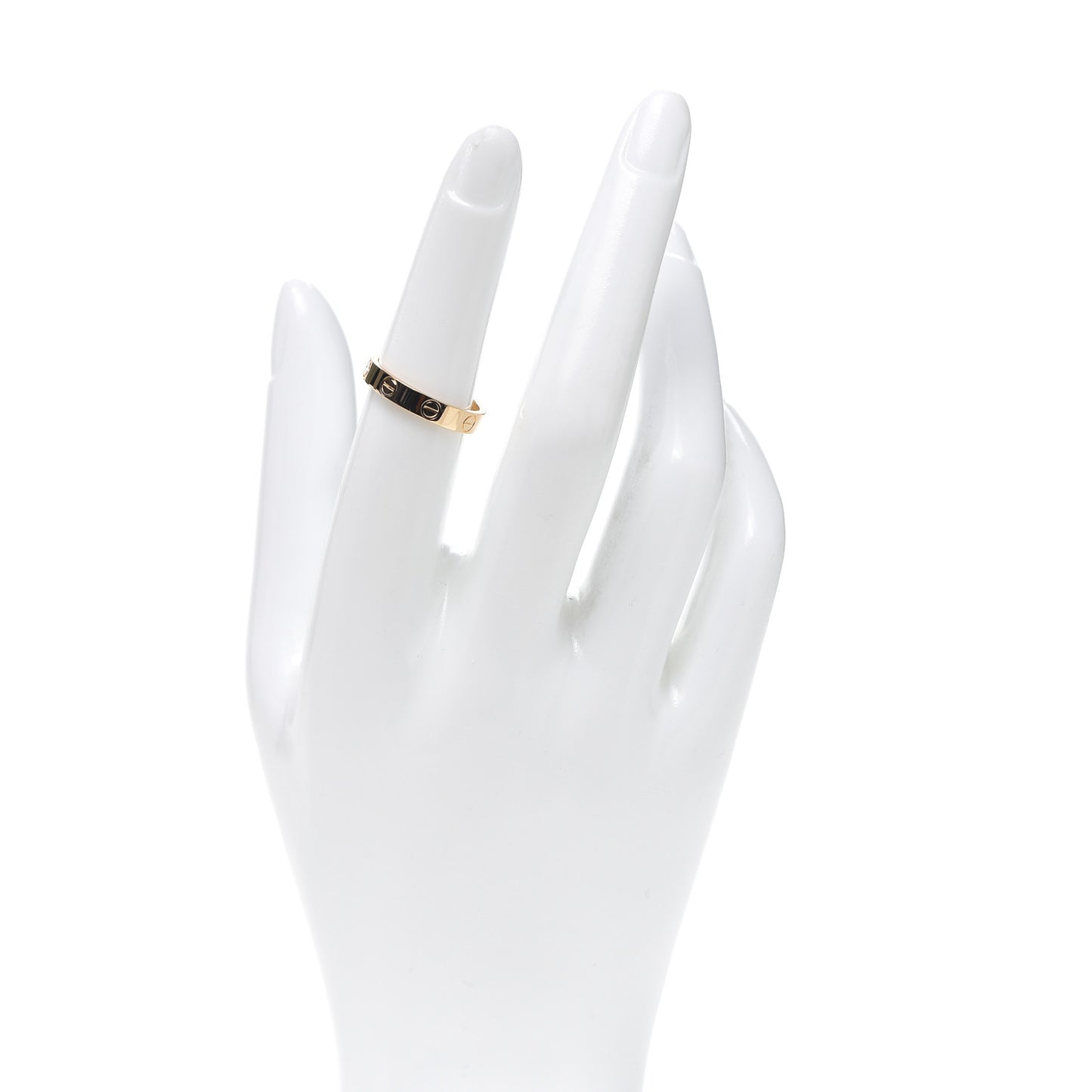 18K Yellow Gold 3.5mm LOVE Wedding Band Ring 52 6