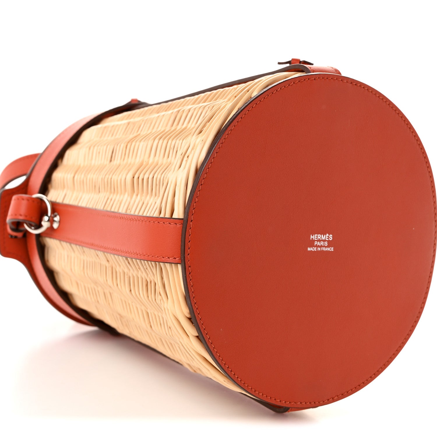 Hermes Swift Wicker Sac Farming Picnic Bag Naturel Terre Battue 8 of 9