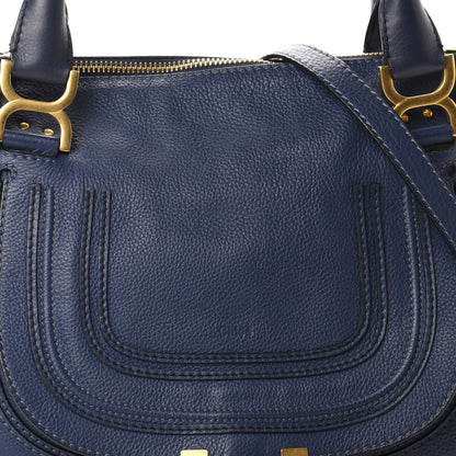 Chloe Calfskin Medium Marcie Satchel Royal Navy 10 of 10