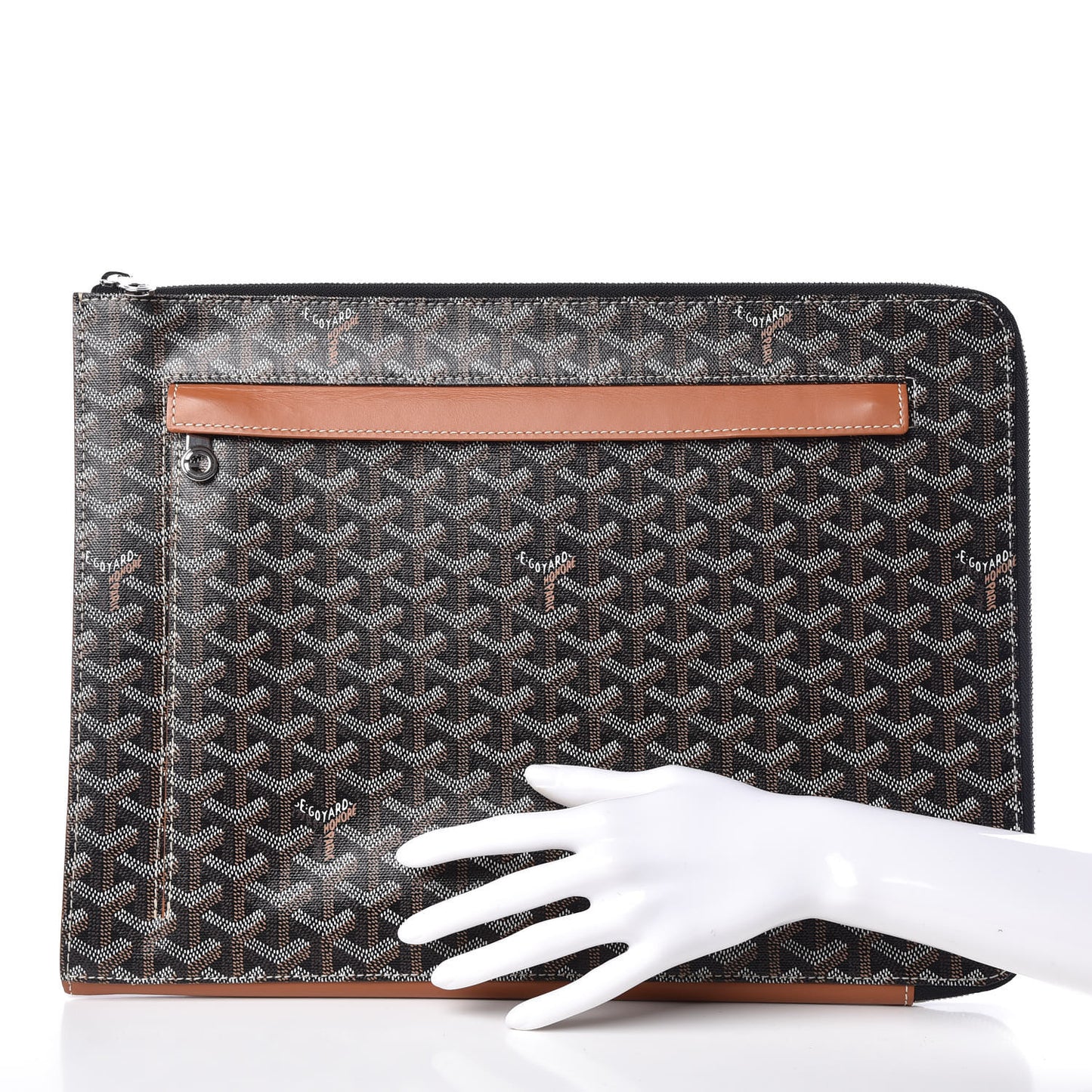 Goyardine Sorbonne Document Holder Black Gold