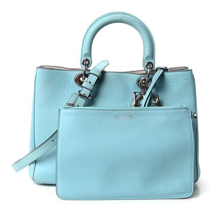 Christian Dior Bullcalf Medium Diorissimo Tote Light Blue 3 of 12