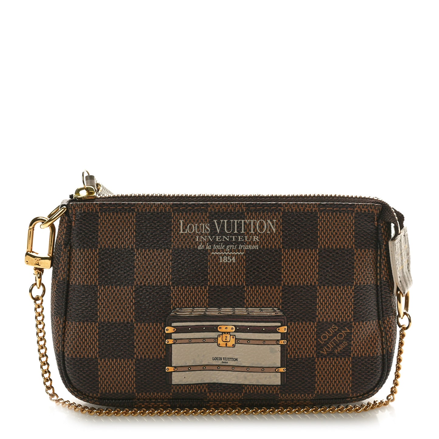Damier Ebene Trunks and Locks Mini Pochette Accessories