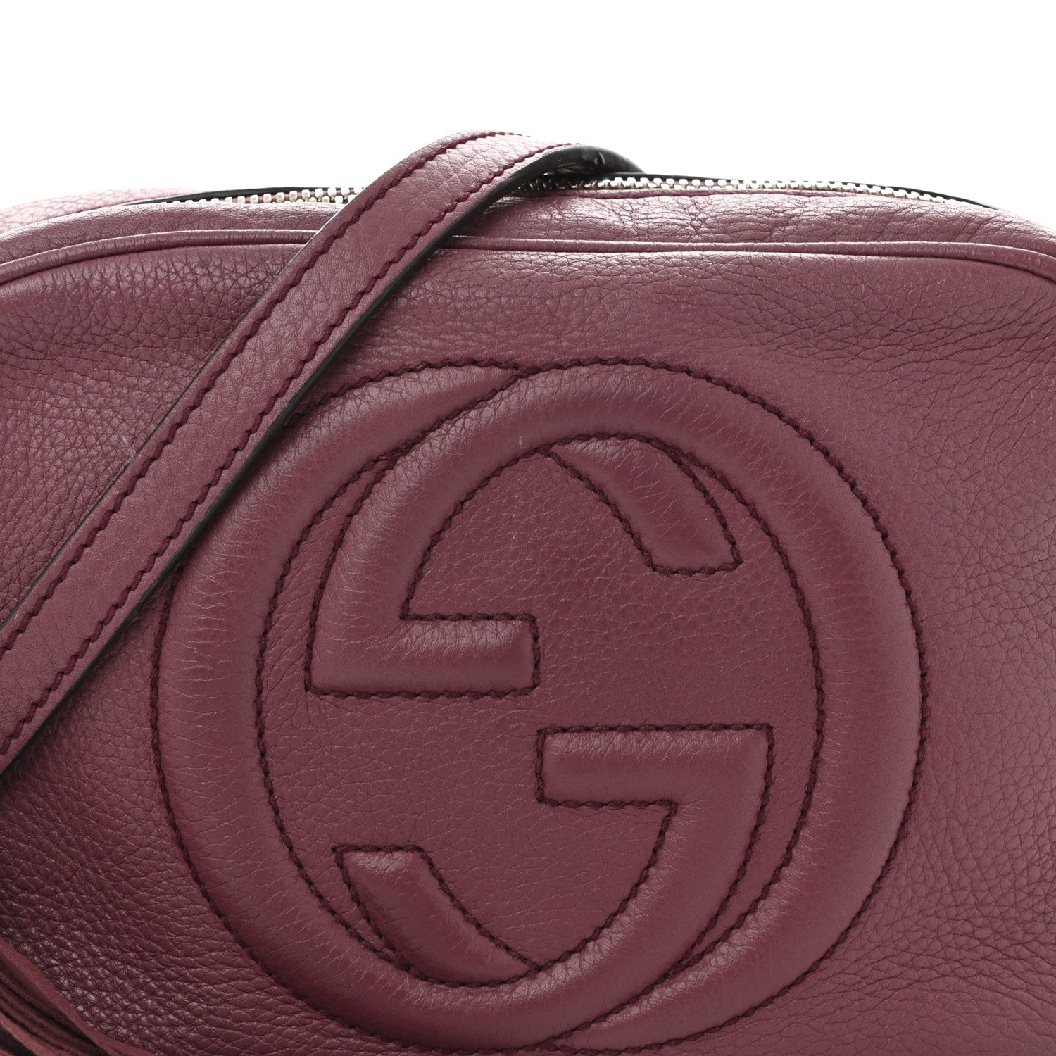 Gucci Pebbled Calfskin Small Soho Disco Bag Peonia Flower 8 of 10