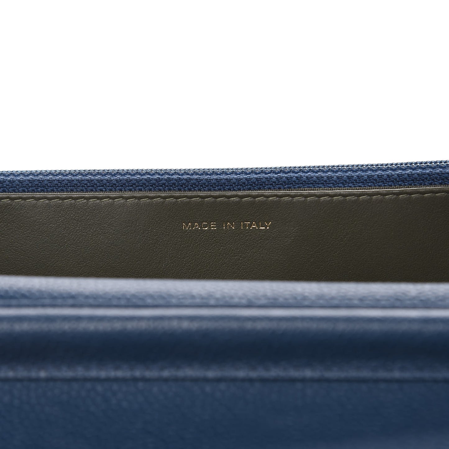 Caviar Quilted Boy Wallet On Chain WOC Blue