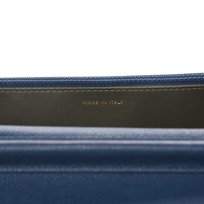 Chanel Caviar Quilted Boy Wallet On Chain WOC Blue 7 of 13