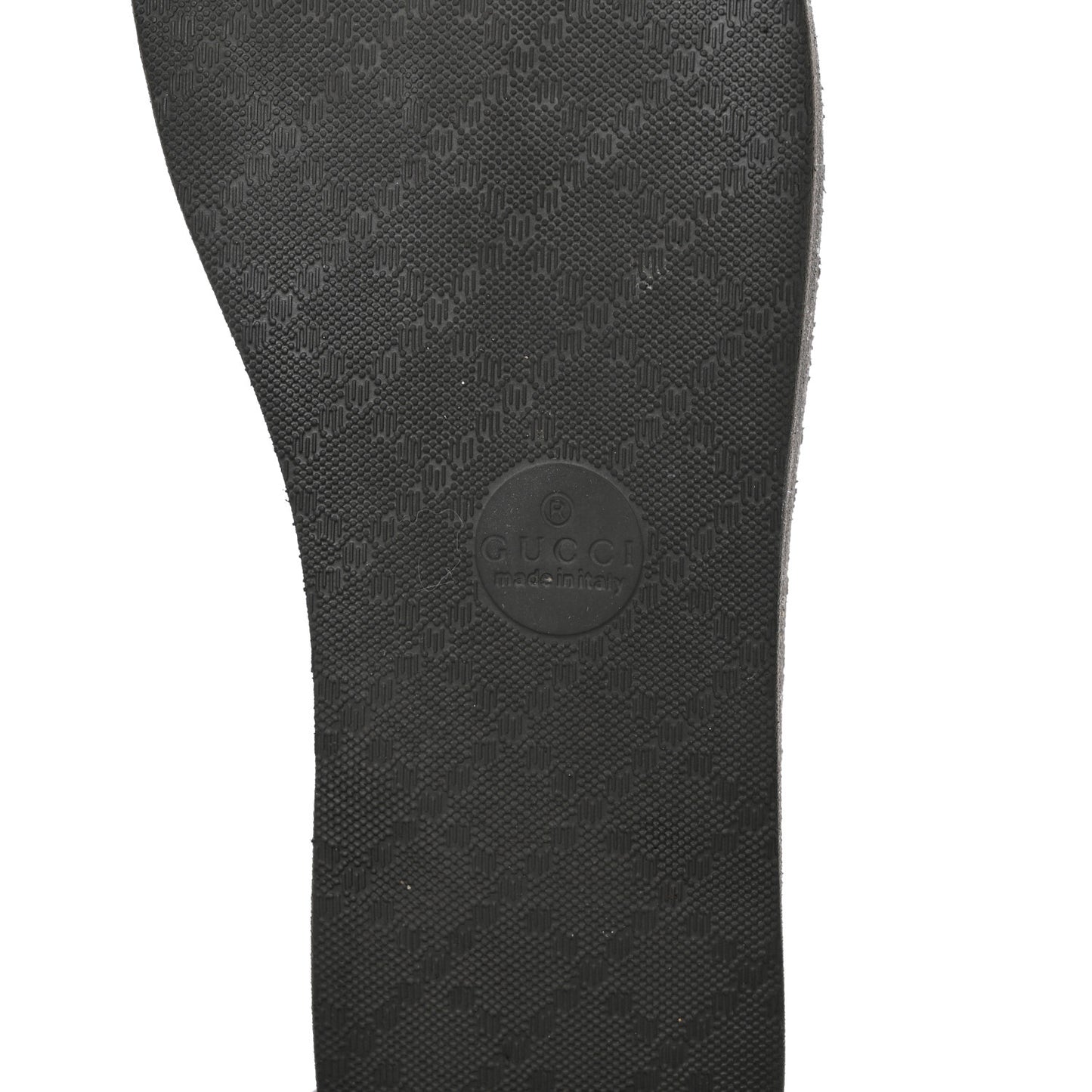 Rubber Chevron Womens GG Thong Sandals 37 Black