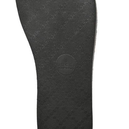 Gucci Rubber Chevron Womens GG Thong Sandals 37 Black 8 of 12