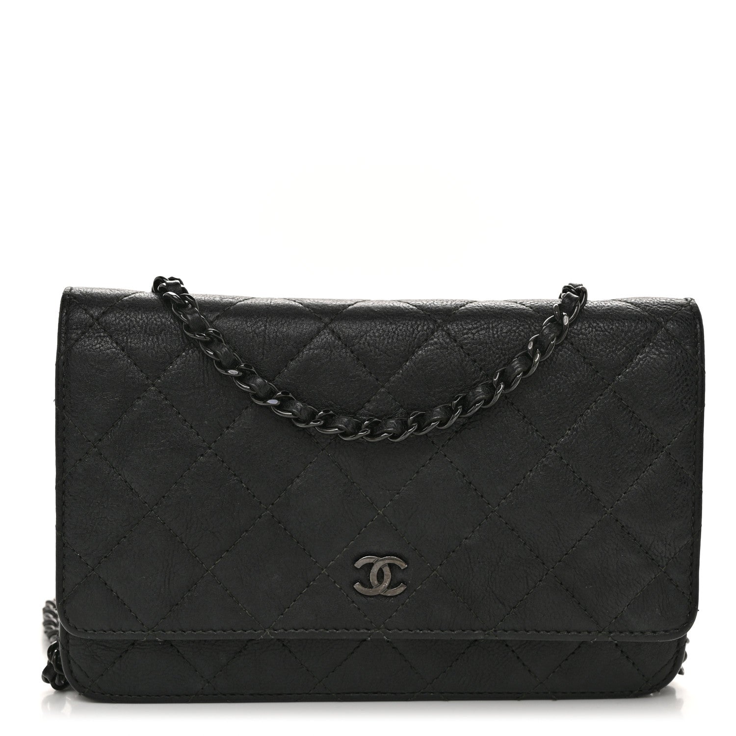 Chanel Caviar Quilted Wallet on Chain WOC So Black 1 of 10
