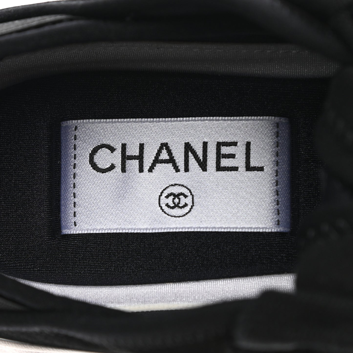 Velvet Calfskin Mixed Fibers CC Sneakers 35 Black