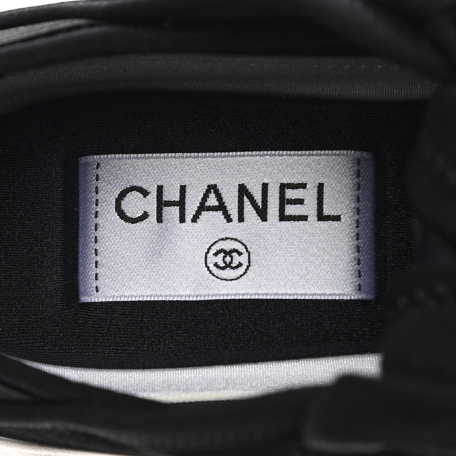 Chanel Velvet Calfskin Mixed Fibers CC Sneakers 35 Black 7 of 10