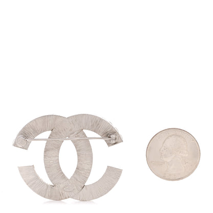 Chanel Baguette Crystal CC Brooch Silver 2 of 4