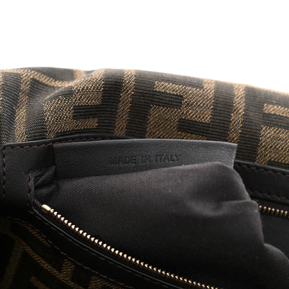 Fendi Fabric Jacquard FF 1974 Medium Baguette Tobacco Moro Black 7 of 10