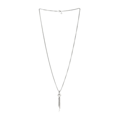 David Yurman Sterling Silver Cultured Pearl Tassel Necklace 3 of 4